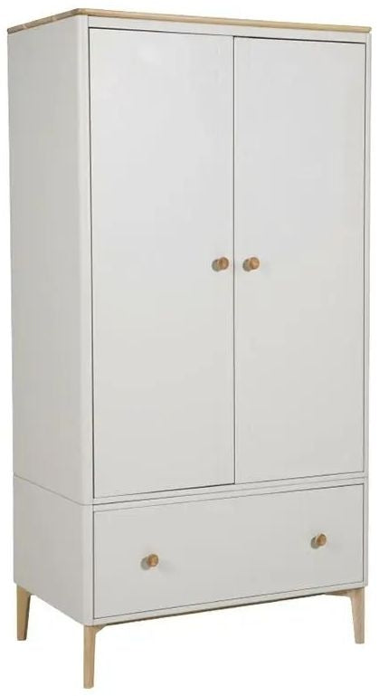 Vida Living Marlow Cashmere Oak 2 Door 1 Drawer Combi Wardrobe - Nestium