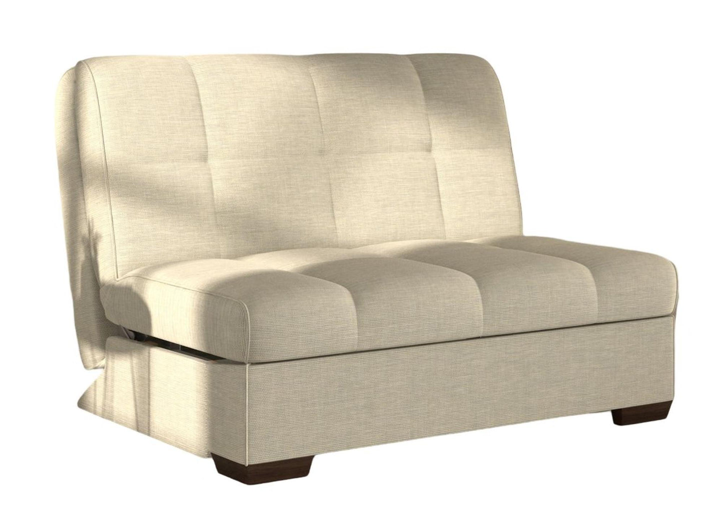 Harper Cream Piero Spring 2 Seater Fabric Pull Out Sofa Bed - Nestium