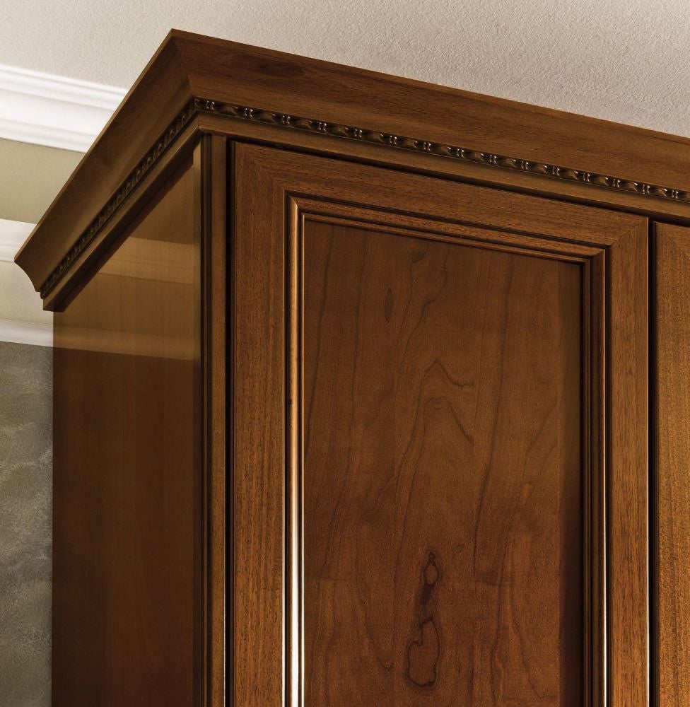Camel Treviso Night Cherry Wood Italian 4 Door Wardrobe - Nestium