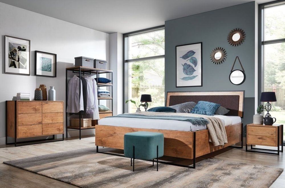 Loft Lancelot Oak Open Wardrobe - Nestium
