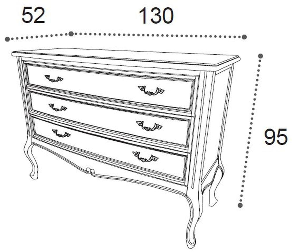 Camel Verdi Night Antique Walnut French Style 3 Drawer Chest - Nestium