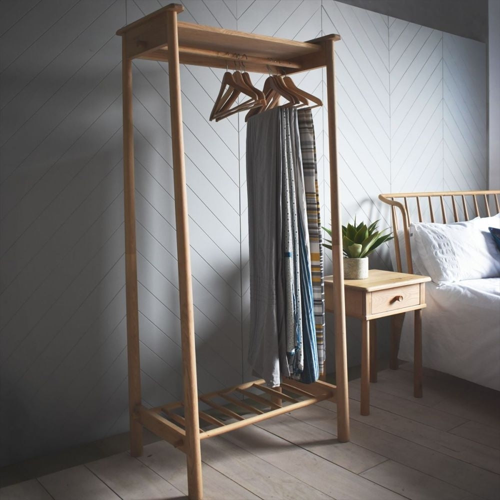 Wycombe Nordic Style Oak Open Wardrobe - Nestium