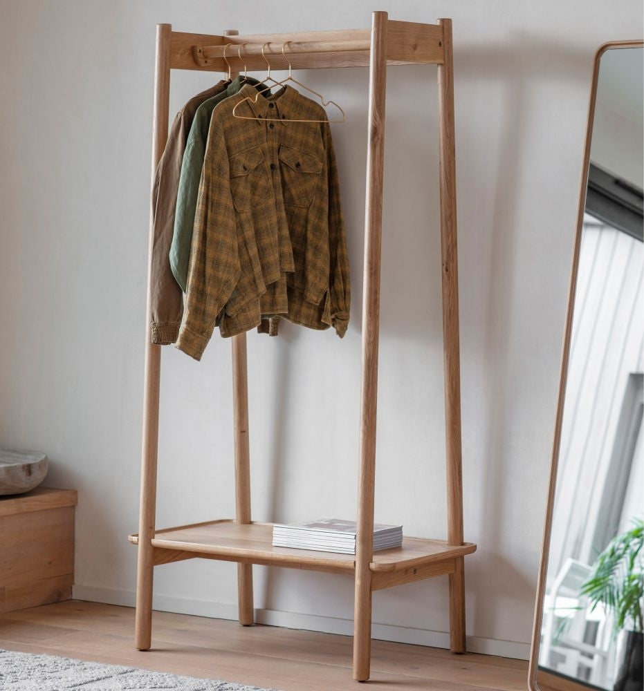 Kingham Natural Oak Open Wardrobe - Nestium