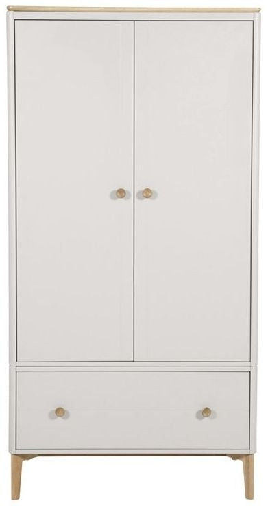 Vida Living Marlow Cashmere Oak 2 Door 1 Drawer Combi Wardrobe - Nestium