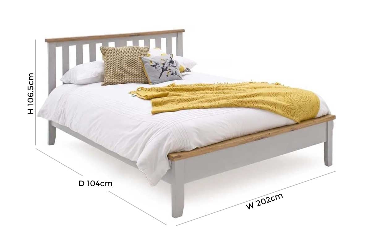 Vida Living Ferndale Grey Painted Bed - Nestium