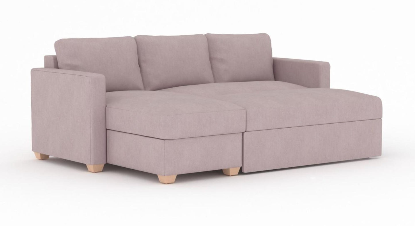 Oscar Sunningdale Heather Fabric Corner Sofa Bed - Nestium