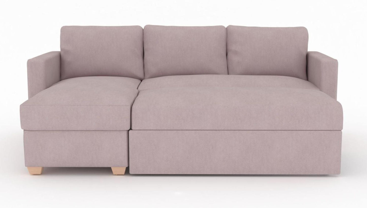 Oscar Sunningdale Heather Fabric Corner Sofa Bed - Nestium