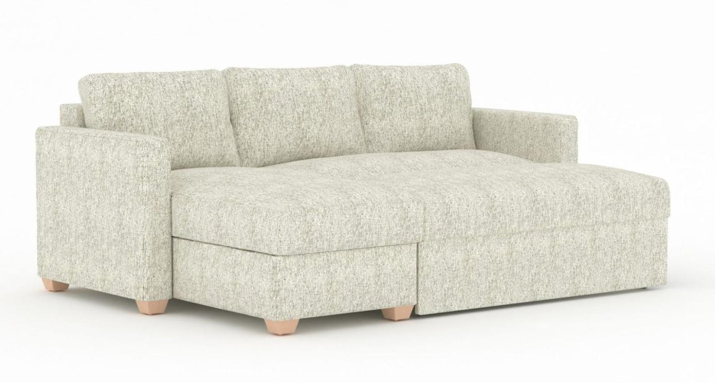 Oscar Piero Spring Fabric Corner Sofa Bed - Nestium