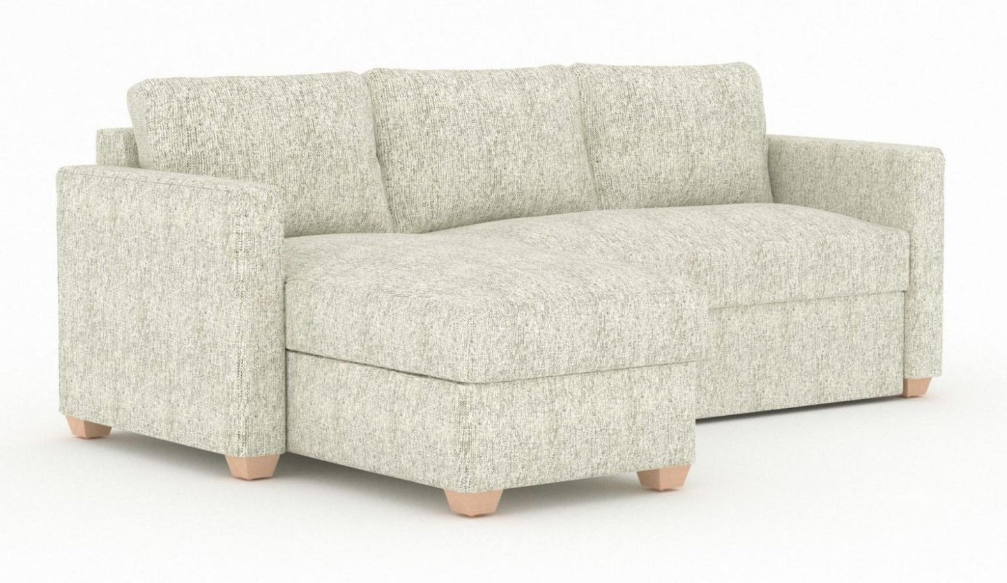 Oscar Piero Spring Fabric Corner Sofa Bed - Nestium