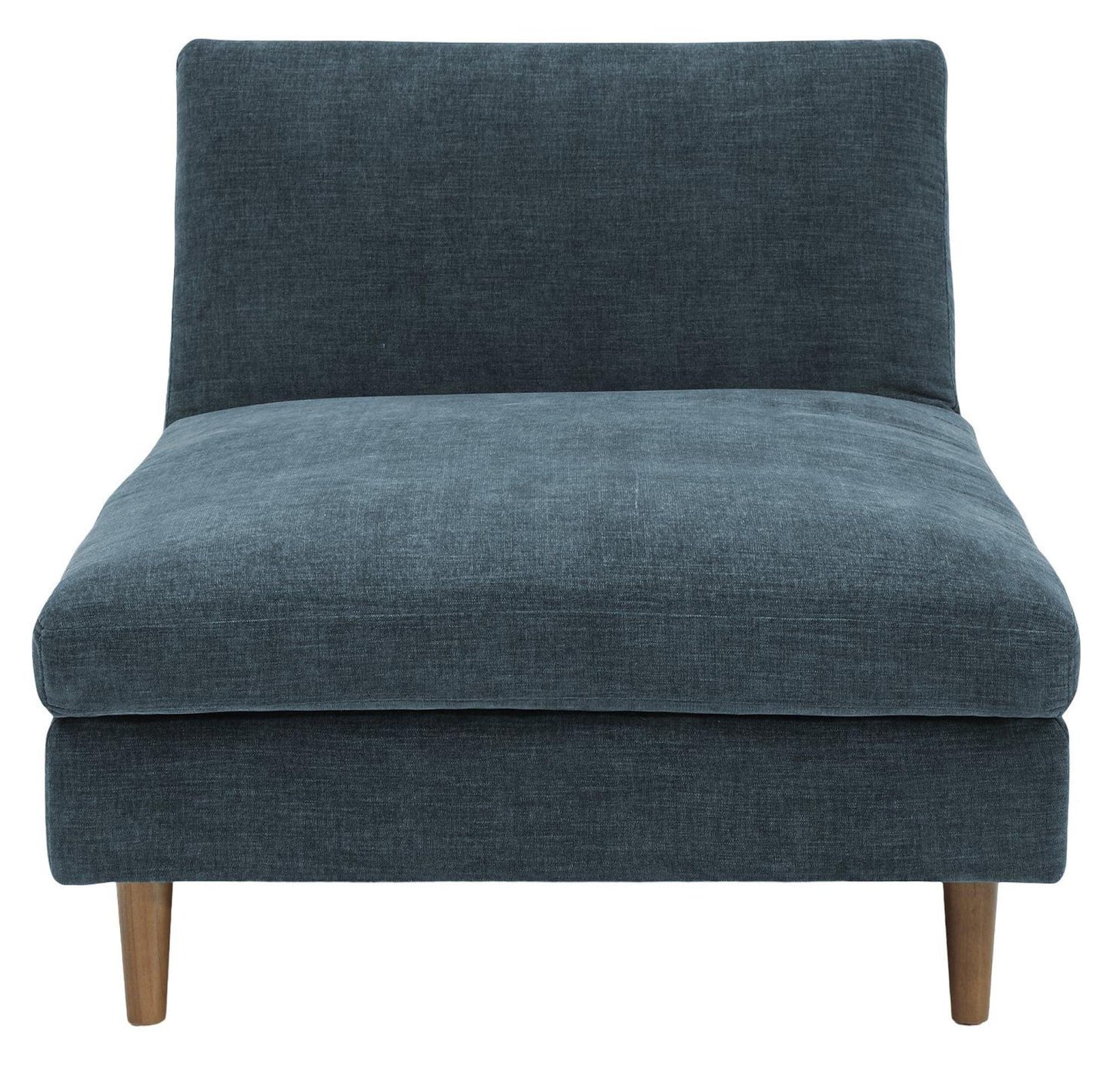 Scott Eryx Chenille Navy Blue Fabric Chaise Sofa Bed - Nestium