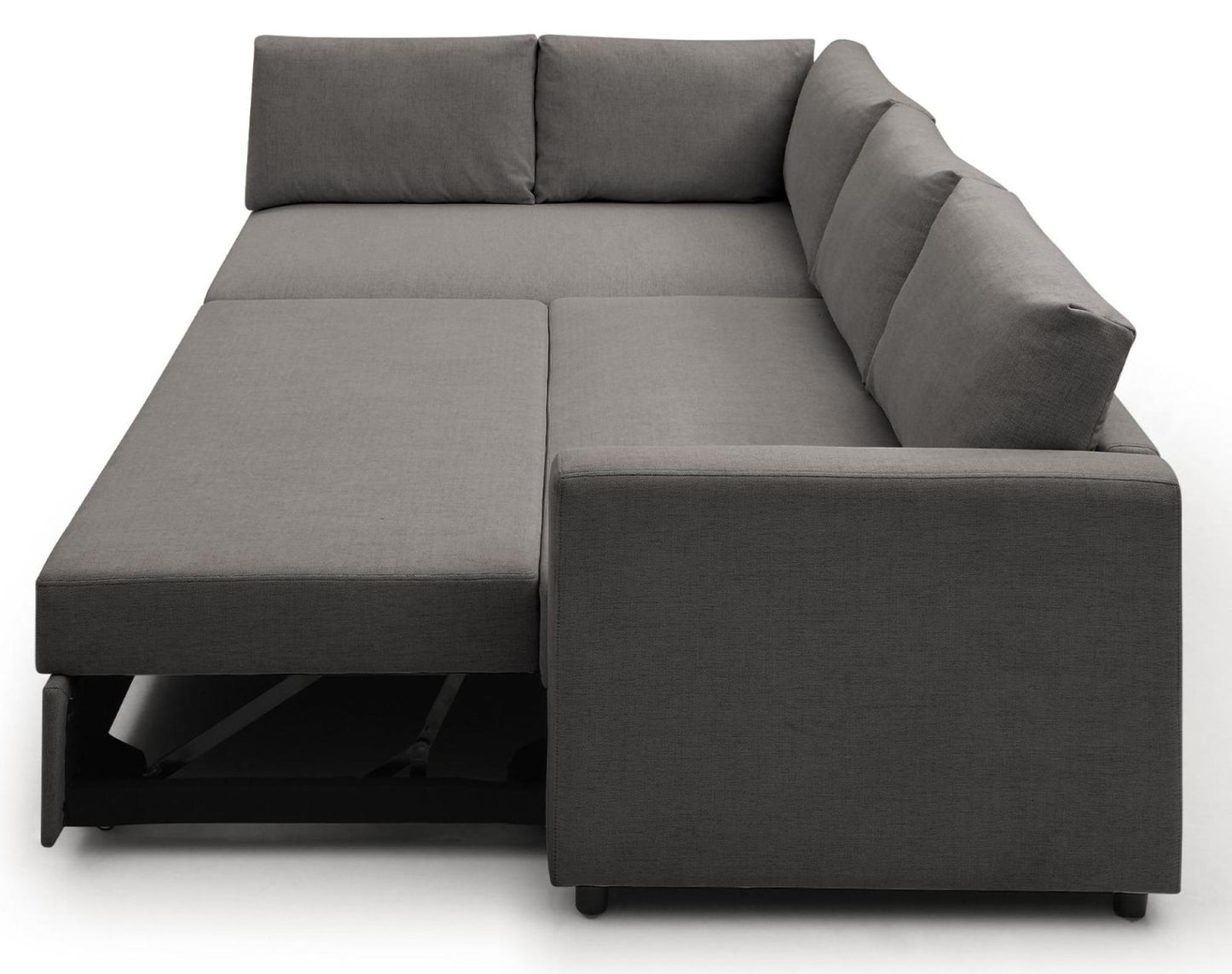 Clara Grey Fabric Corner Pull Out Sofa Bed with Storage - Nestium