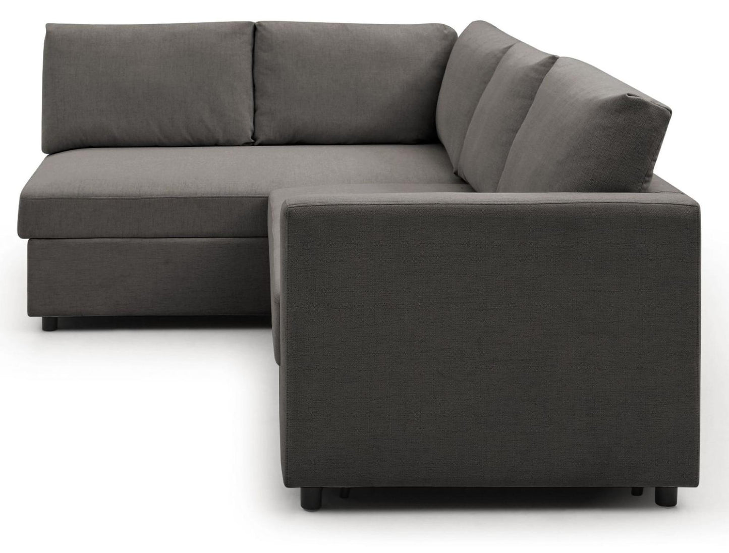 Clara Grey Fabric Corner Pull Out Sofa Bed with Storage - Nestium
