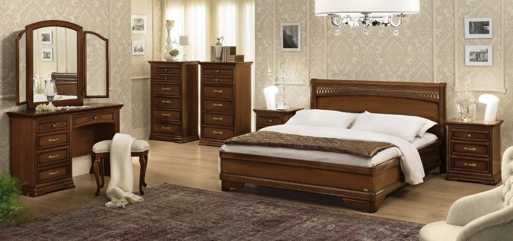 Camel Torriani Night Walnut Italian 6 Drawer Chest - Nestium