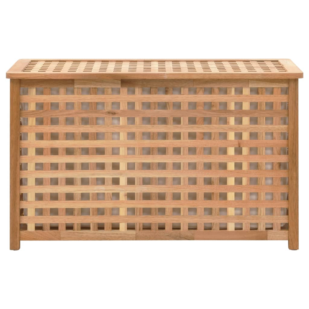 Laundry Chest 77.5X37.5X46.5 Cm Solid Walnut Wood