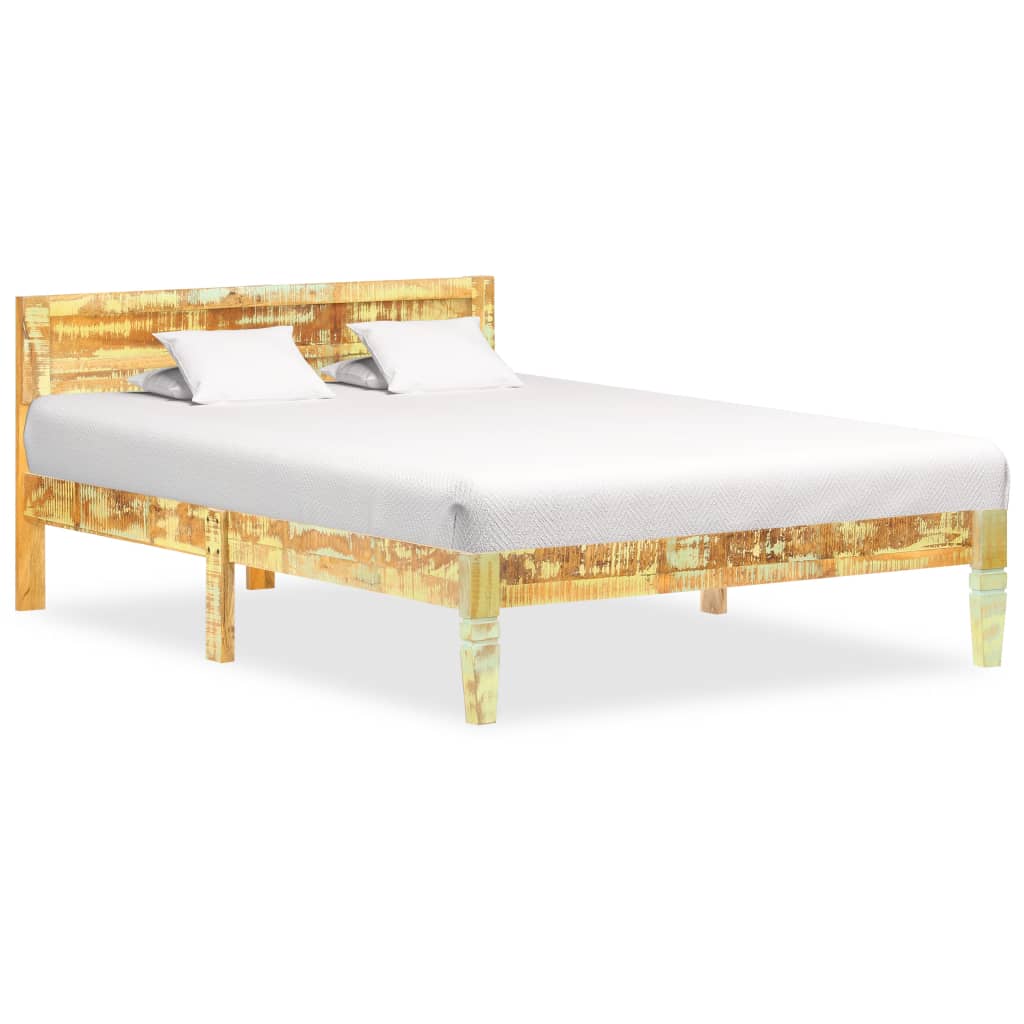 Bed Frame Solid Reclaimed Wood 120X200 Cm