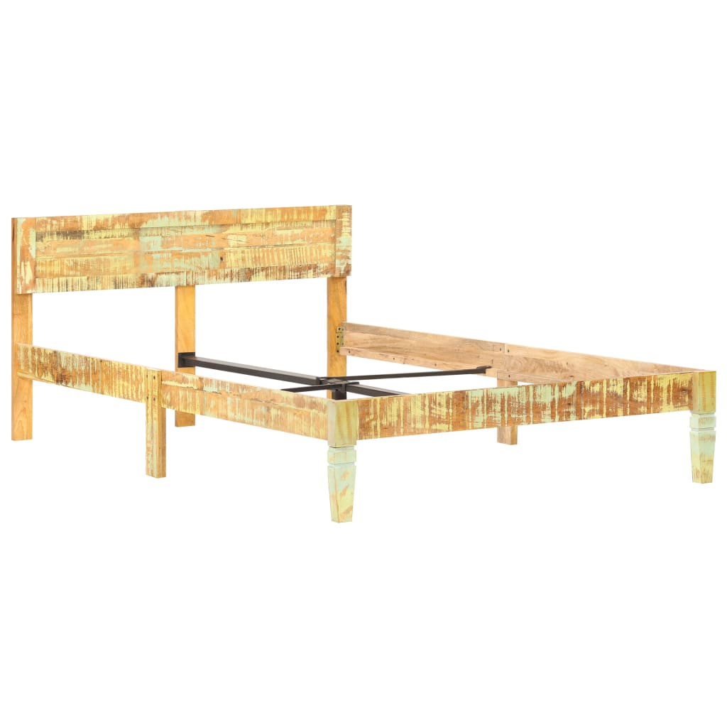 Bed Frame Solid Reclaimed Wood 120X200 Cm