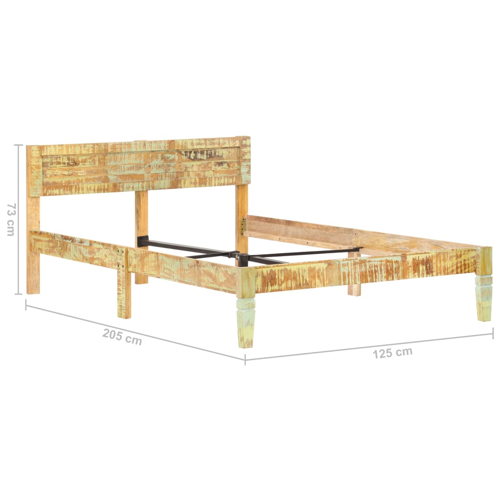 Bed Frame Solid Reclaimed Wood 120X200 Cm