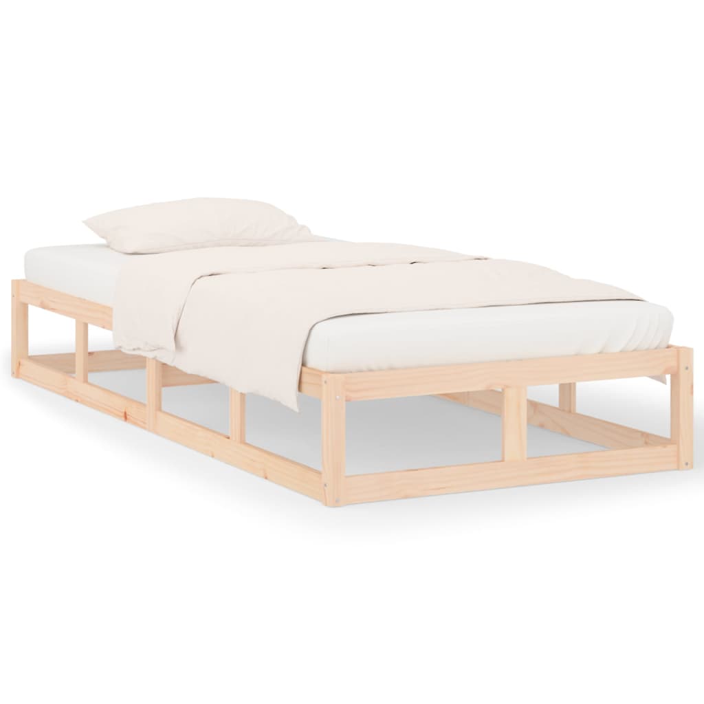 Bed Frame 90X200 Cm Solid Wood