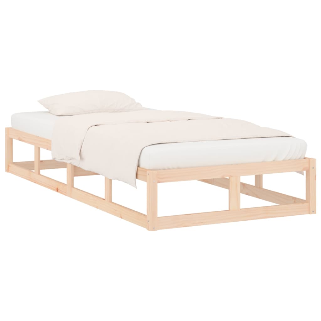 Bed Frame 90X200 Cm Solid Wood