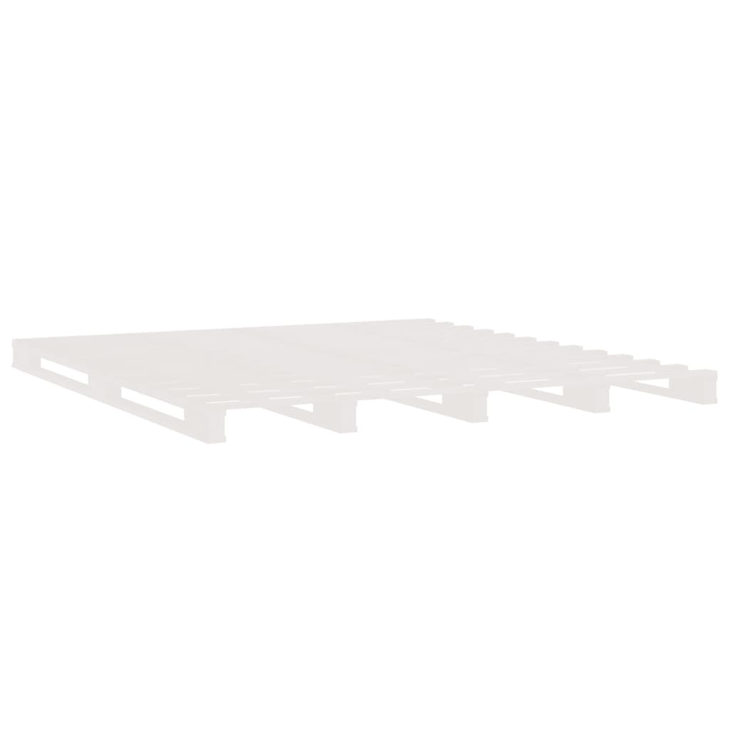 Pallet Bed White 150X200 Cm King Size Solid Wood