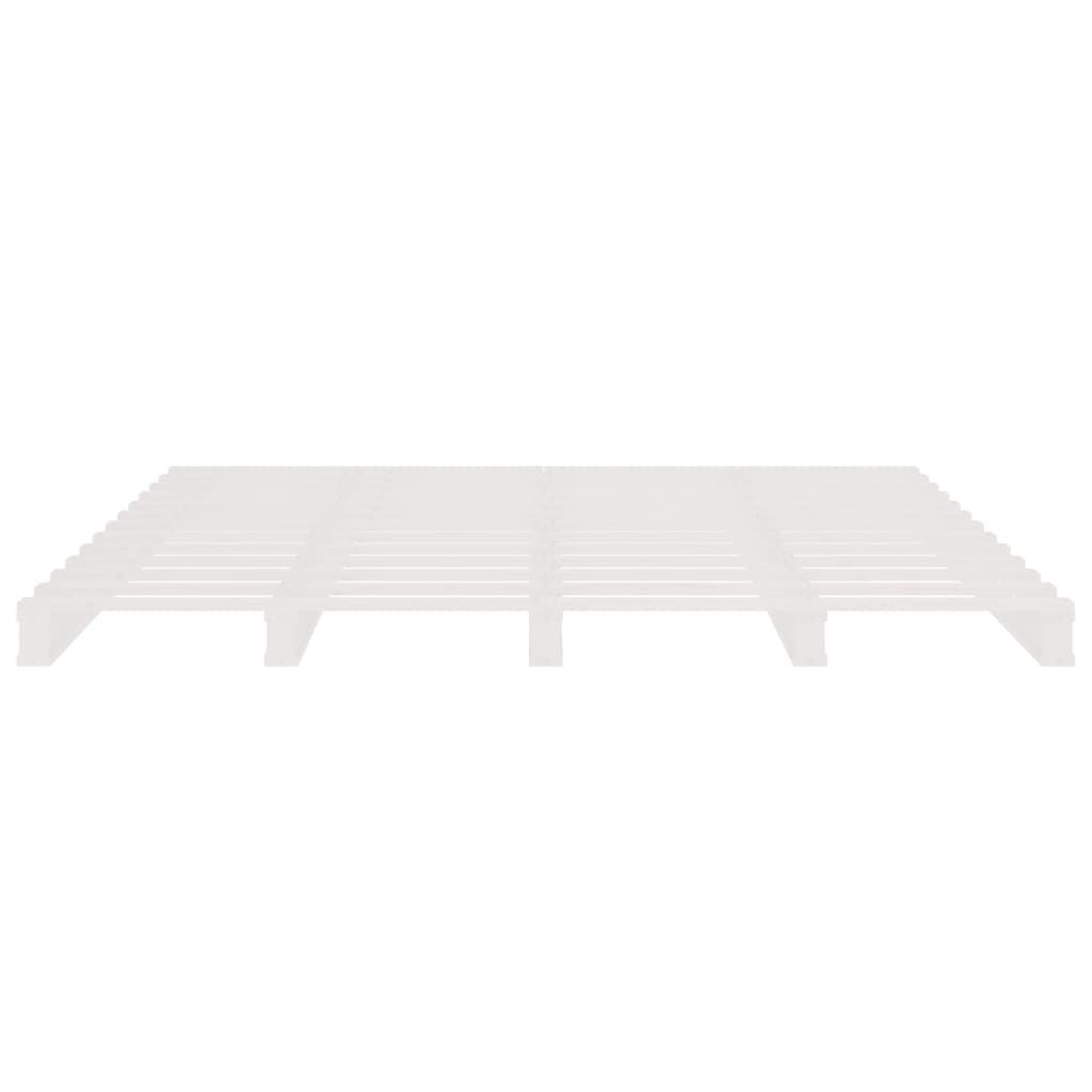 Pallet Bed White 150X200 Cm King Size Solid Wood