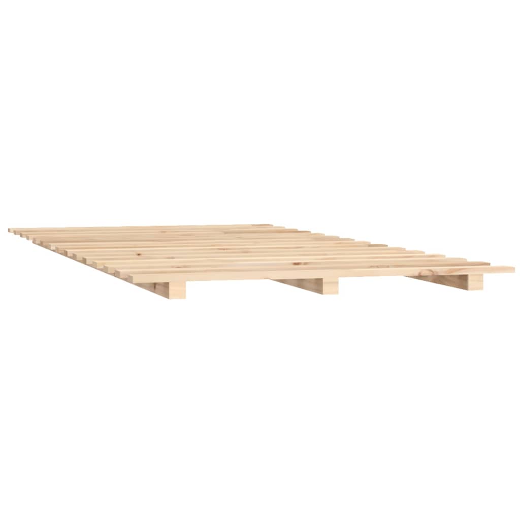 Bed Frame Without Mattress 90X190 Cm Single Solid Wood Pine