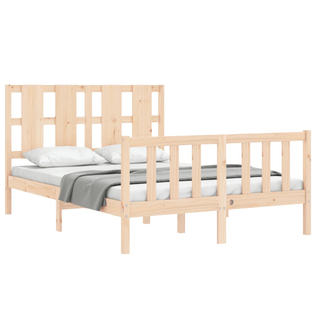 Bed Frame Without Mattress Small Double Solid Wood Pine