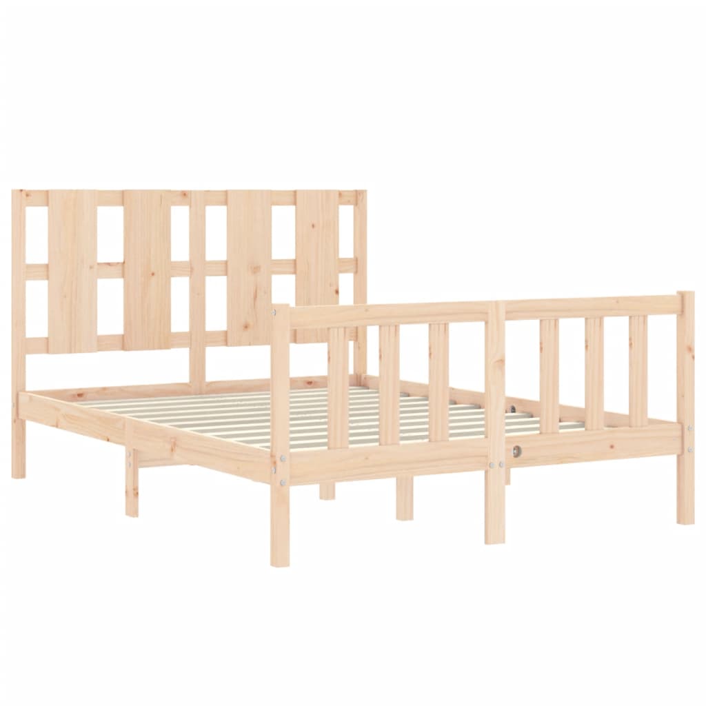 Bed Frame Without Mattress Small Double Solid Wood Pine
