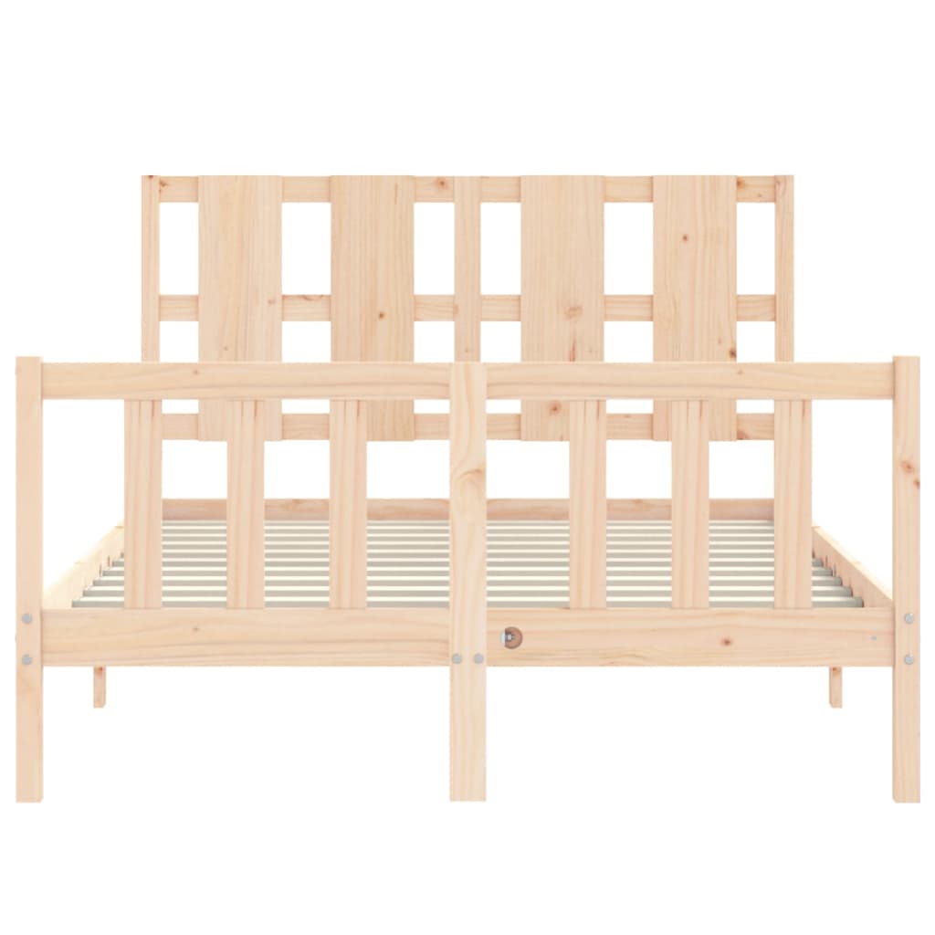 Bed Frame Without Mattress Small Double Solid Wood Pine
