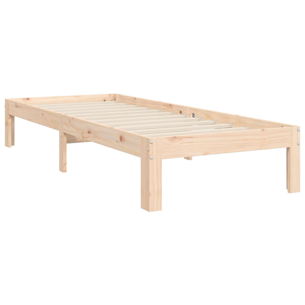 Bed Frame Without Mattress Single Solid Wood Pine