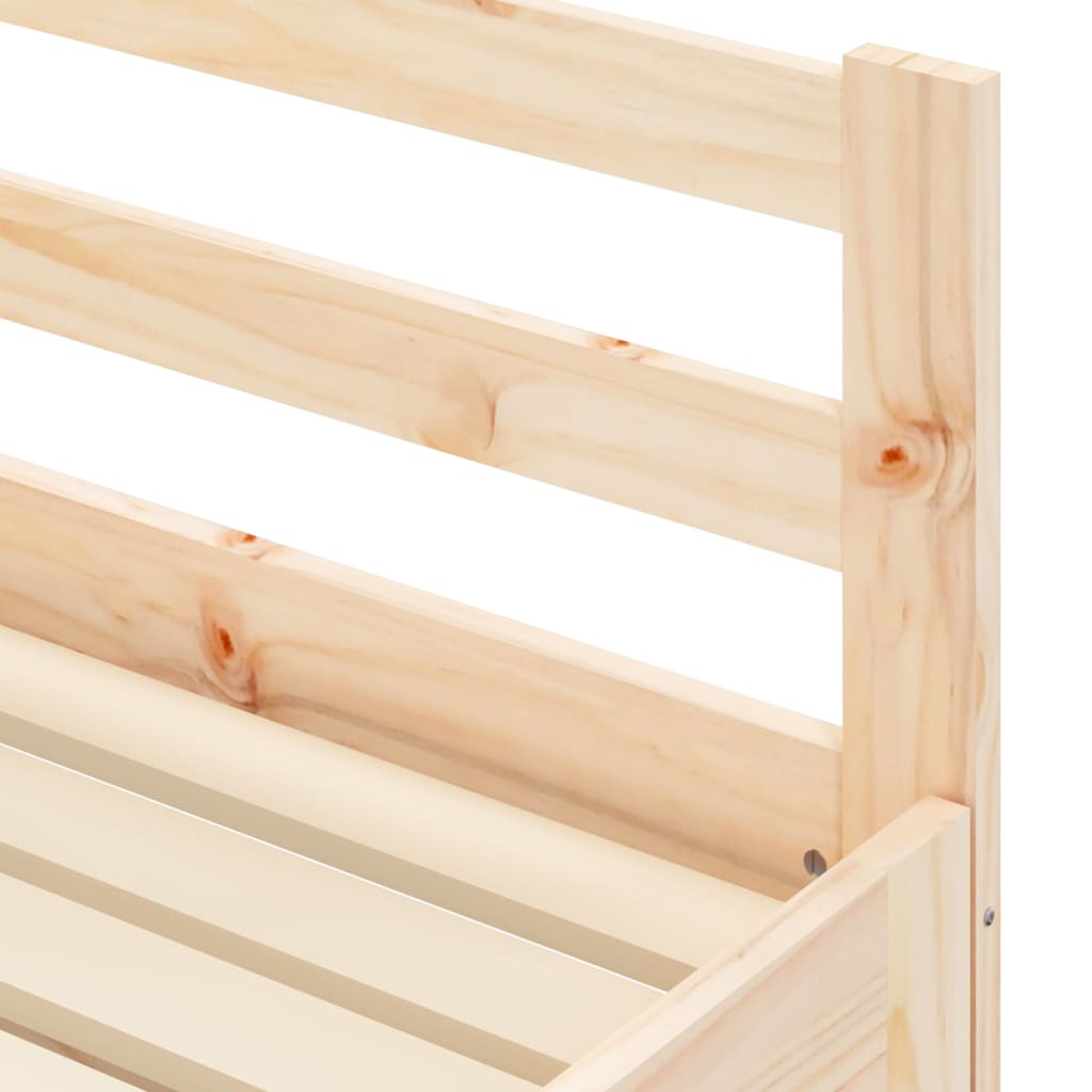 Daybed With Trundle Without Mattress 90X190 Cm Single Solid Wood