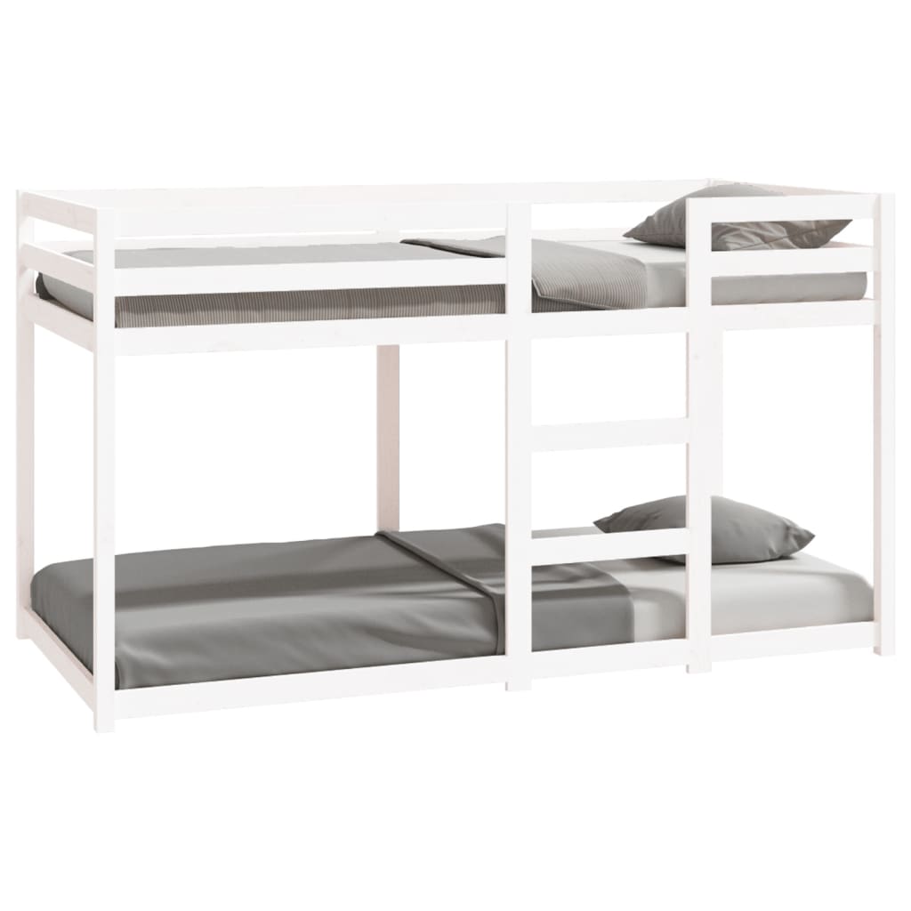 Bunk Bed Without Mattress White 90X190 Cm Single Solid Wood Pine