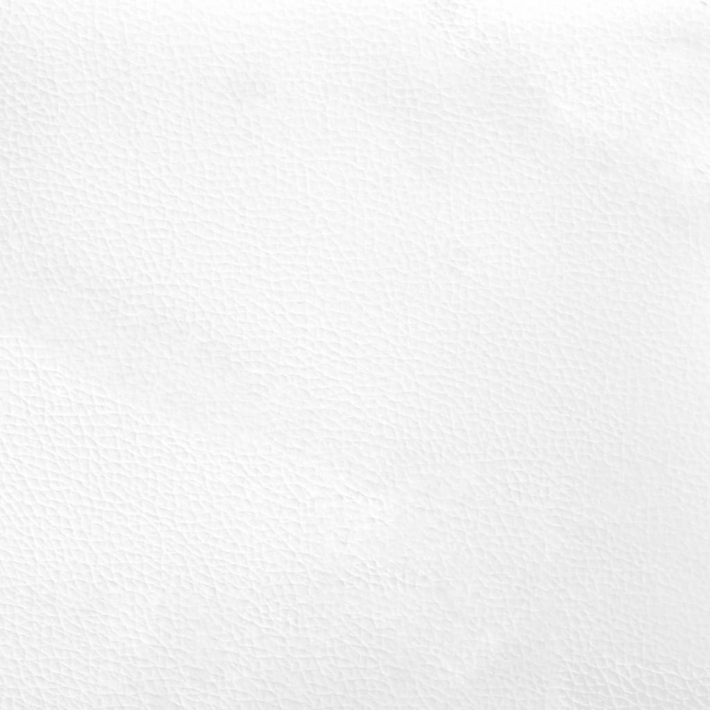 Bed Frame With Headboard White 90X190 Cm Single Faux Leather
