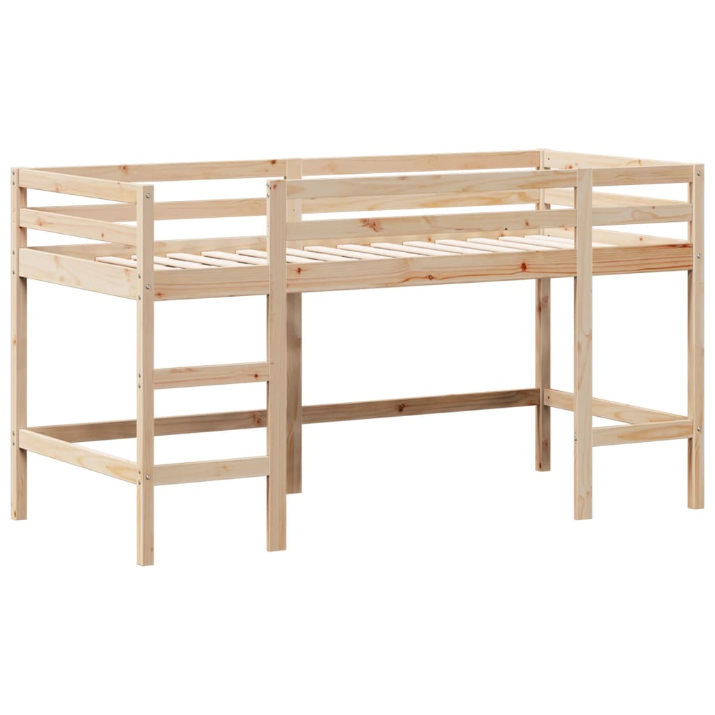 Loft Bed With Ladder And Roof Without Mattress 90X200 Cm