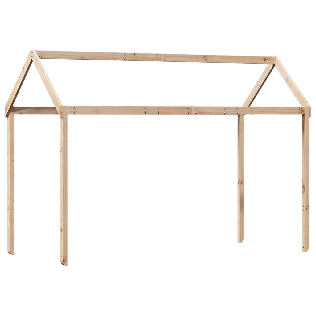 Loft Bed With Ladder And Roof Without Mattress 90X200 Cm
