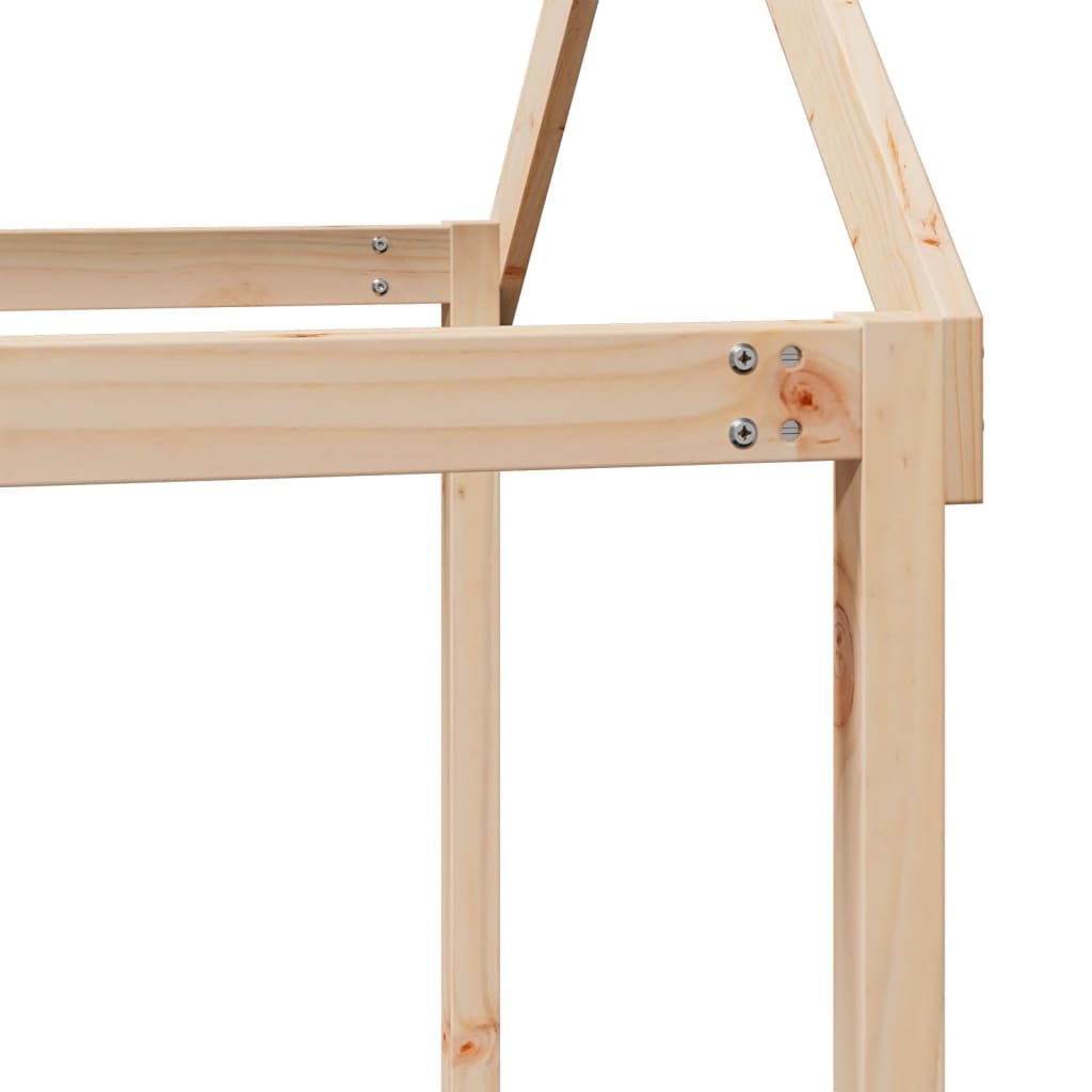 Loft Bed With Ladder And Roof Without Mattress 90X200 Cm