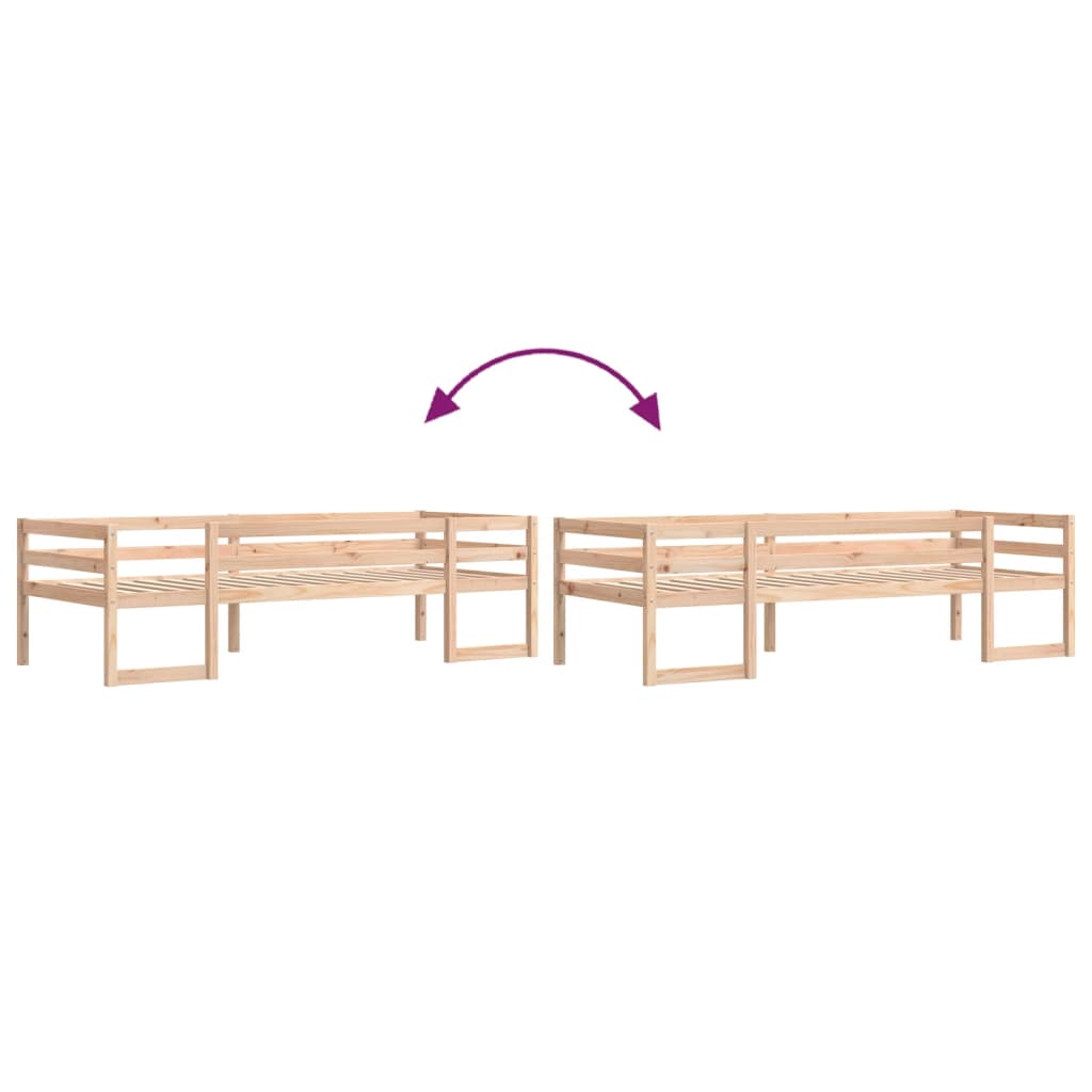 Kids' Bed Frame Without Mattress 90X190 Cm Single Solid Wood Pine