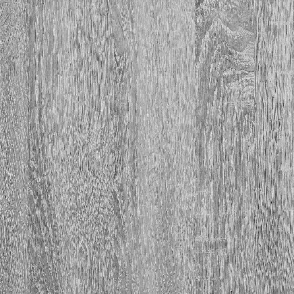 Wardrobe With Wheels Grey Sonoma | Sliding | Engineered Wood | 2 Doors | 102cm
