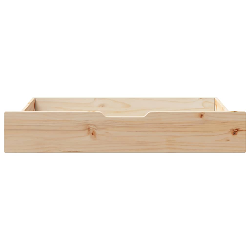 Under-Bed Drawers With Wheels 2 Pcs 90X55X16 Cm Solid Wood Pine