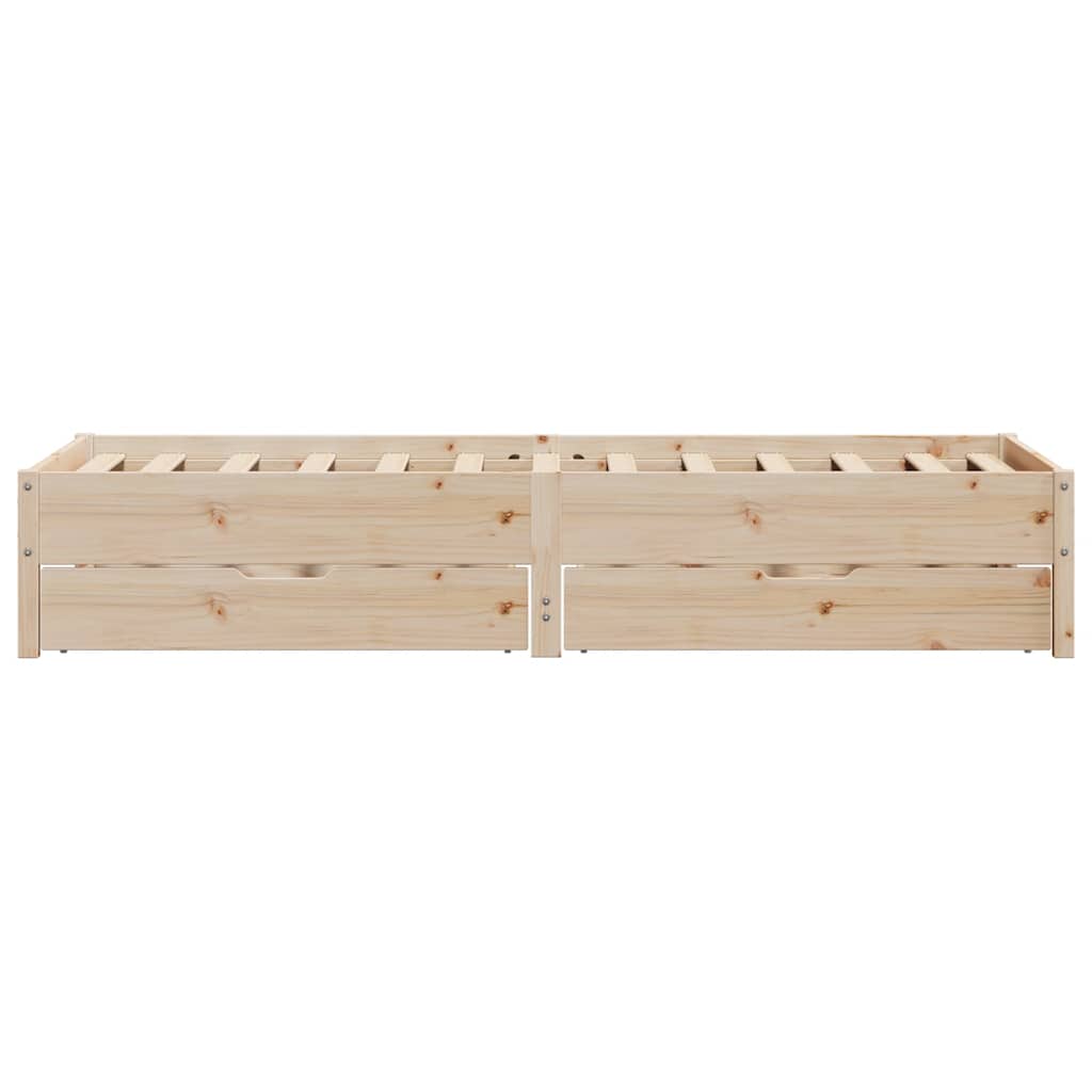 Bed Frame Without Mattress 90X190 Cm Single Solid Wood Pine