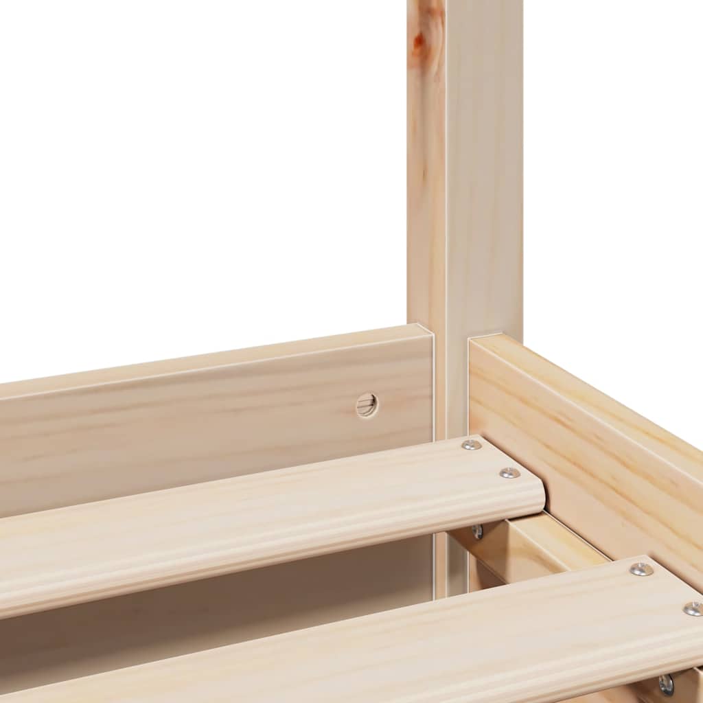 Bed Frame Without Mattress 90X190 Cm Single Solid Wood Pine