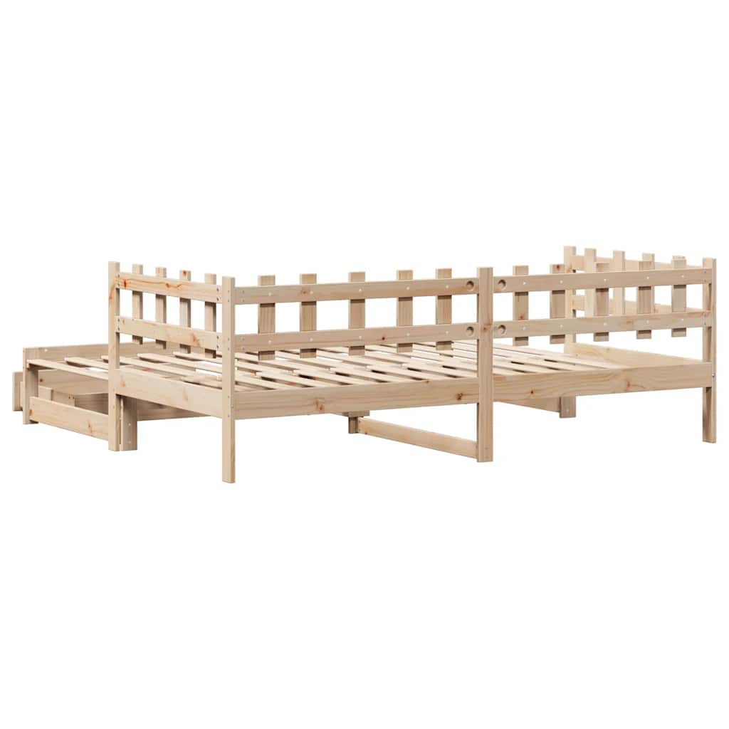 Daybed With Trundle And Drawers Without Mattress 90X190 Cm Single