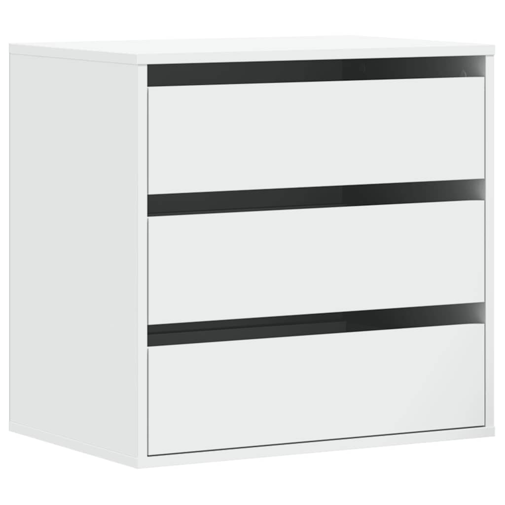 Corner Chest Of Drawers White 60X41X58 Cm Engineered Wood