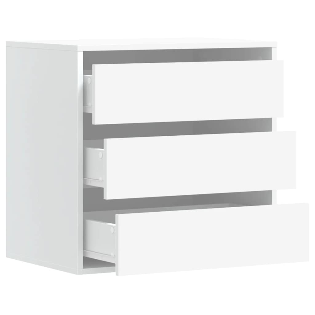 Corner Chest Of Drawers White 60X41X58 Cm Engineered Wood