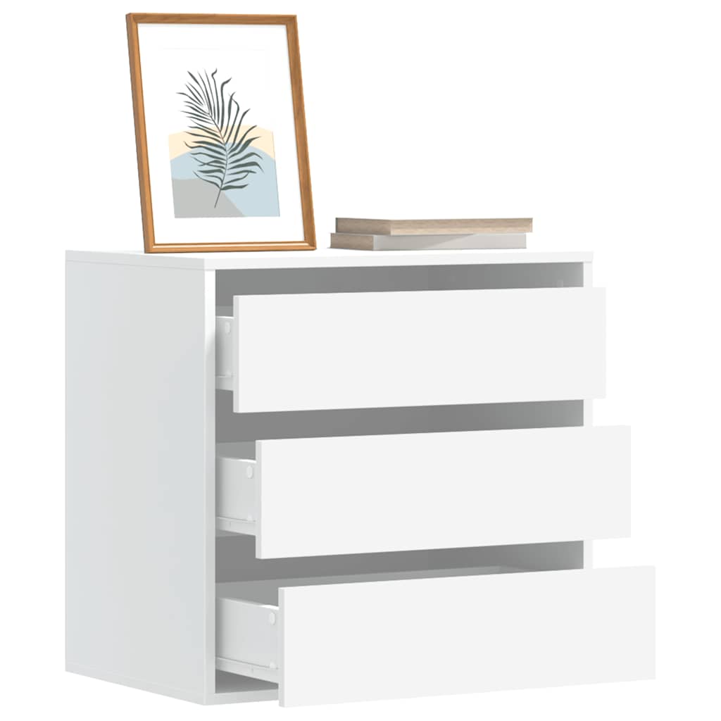 Corner Chest Of Drawers White 60X41X58 Cm Engineered Wood