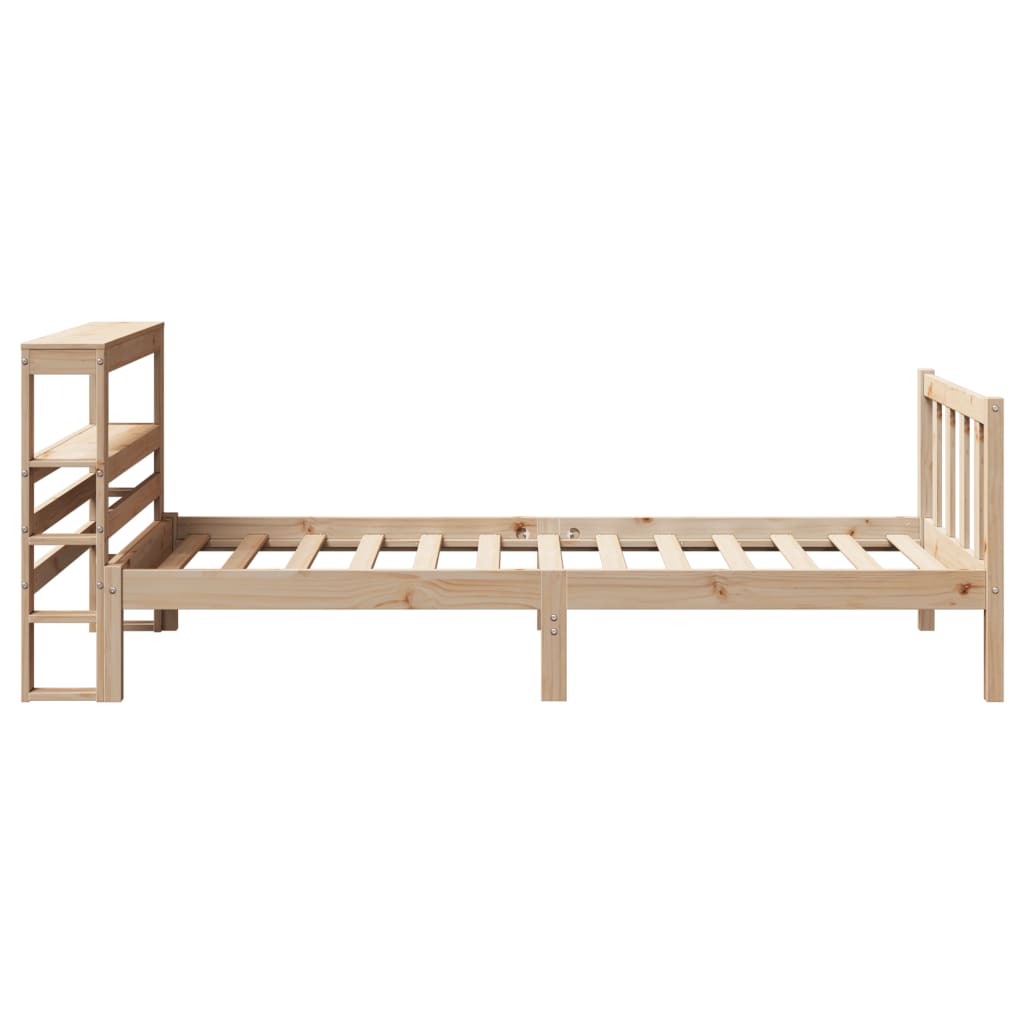 Bed Frame Without Mattress 90X190 Cm Single Solid Wood Pine