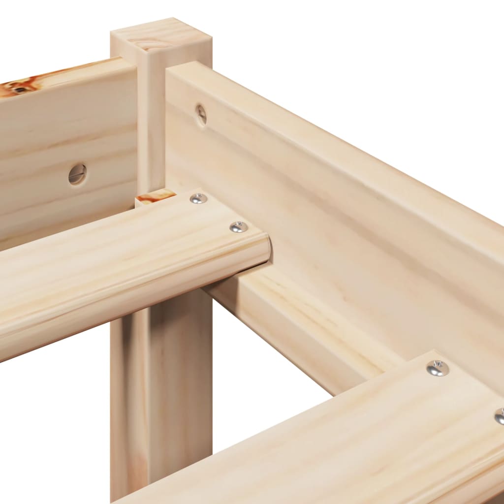 Bed Frame Without Mattress 90X190 Cm Single Solid Wood Pine