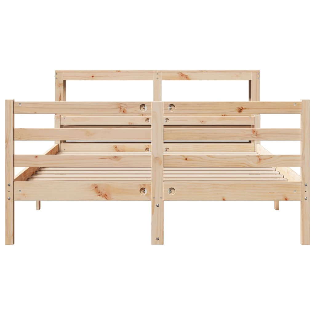 Bed Frame With Headboard Without Mattress 120X190 Cm Small Double