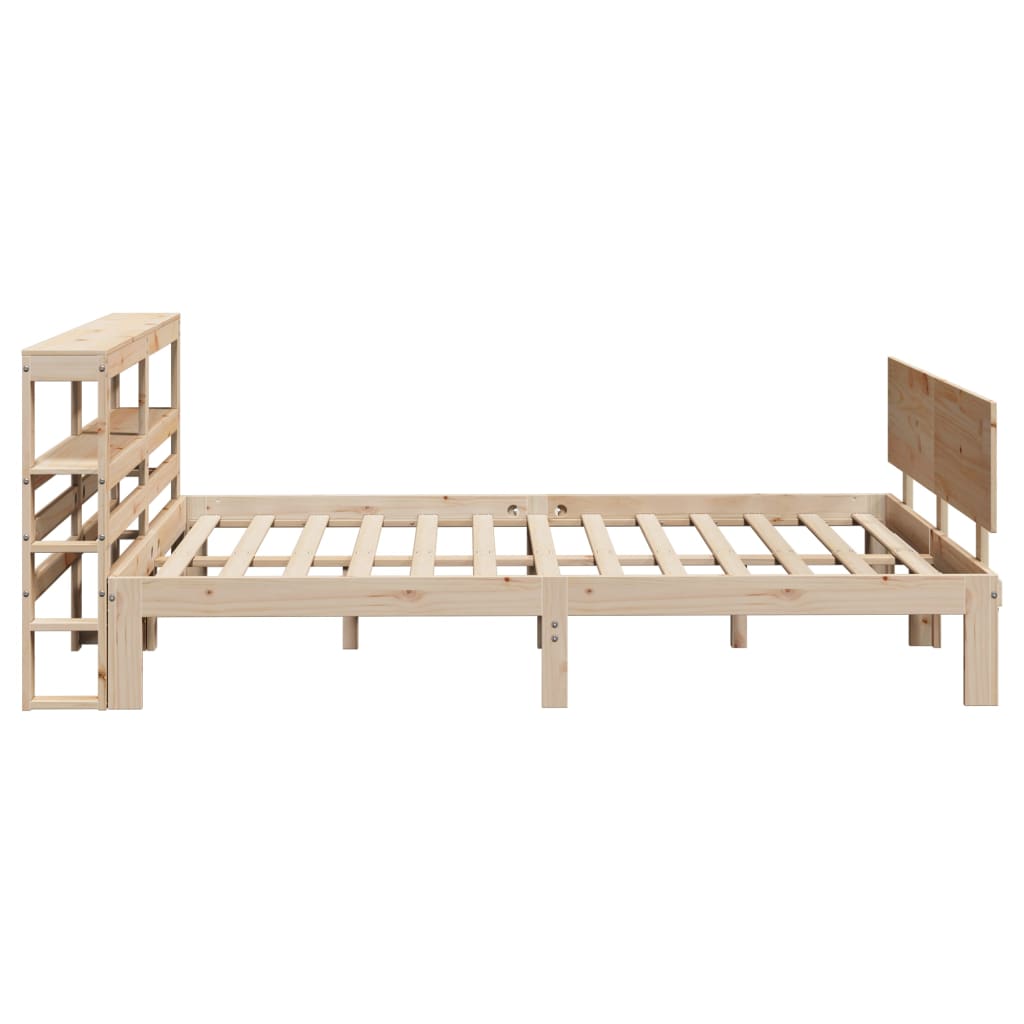 Bed Frame With Headboard Without Mattress 140X190 Cm
