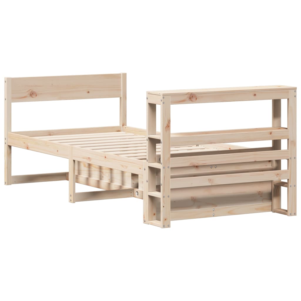 Bed Frame Without Mattress 90X190 Cm Single Solid Wood Pine